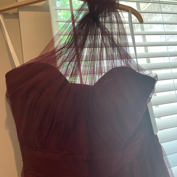 Revelry Bella Tulle Dress in Cabernet - Picture 3 of 4